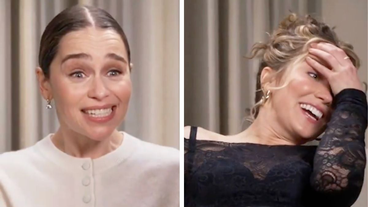 Emilia Clarke Jokingly Cusses Out Haley Lu Richardson for Not Watching ‘Game of Thrones’: ‘Motherf—ker, What?!’ | Video