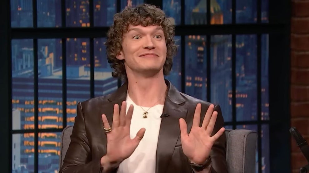Connor Storrie on "Latte Night with Seth Meyers" (NBC)