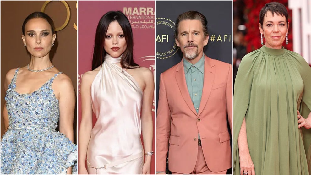 Natalie Portman, Jenna Ortega, Ethan Hawke and Olivia Colman (Getty Images)
