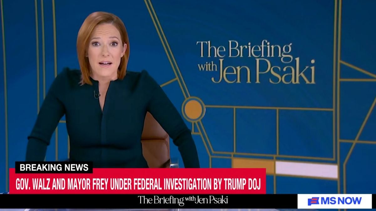 Jen Psaki Sounds Off on ‘Malicious Manchild’ Trump Over DOJ Investigation Into Walz and Frey: ‘They Are Actual Leaders’ | Video