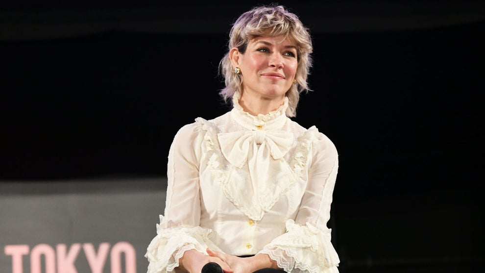 Actress Evangeline Lily attends a celebrity talk event during Tokyo Comic Con 2023 on December 09, 2023 in Chiba, Japan