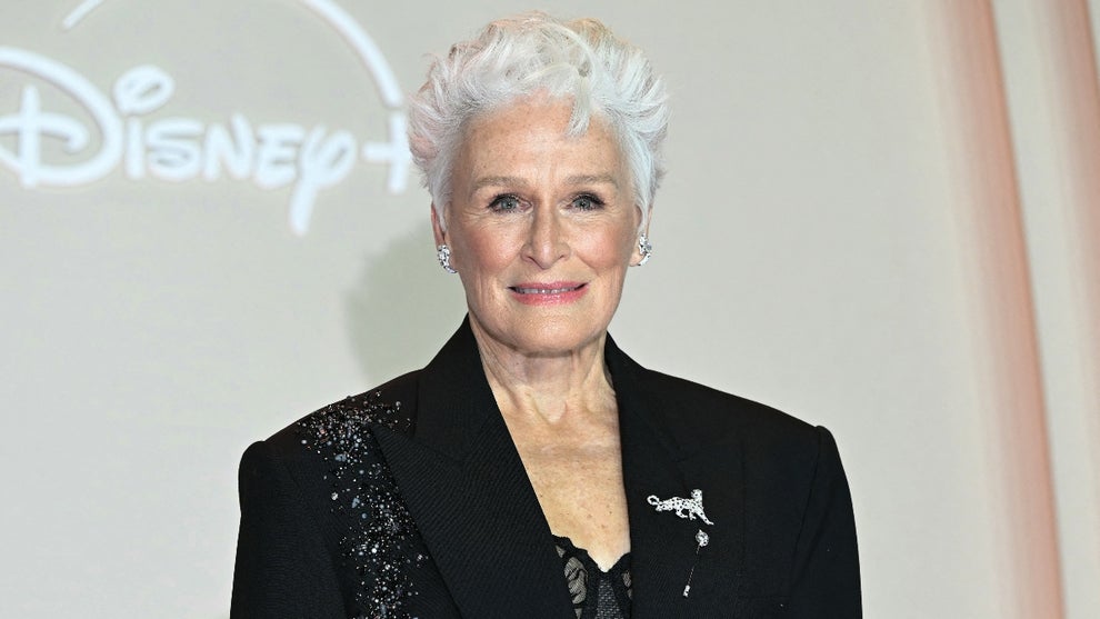 US actress Glenn Close poses during a photocall for the premiere of "All's Fair" TV series in Paris on October 21, 2025