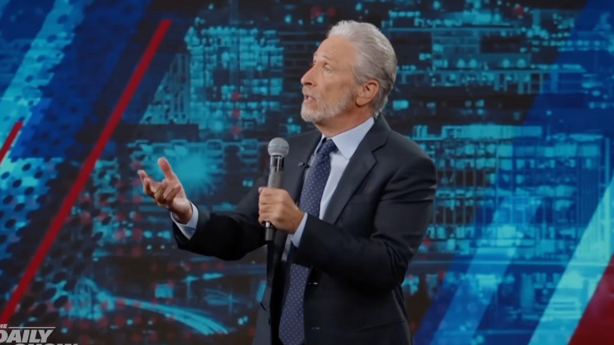 Jon Stewart Says Calls for Him to Run for Office Are Sign of 'Desperation' | Video