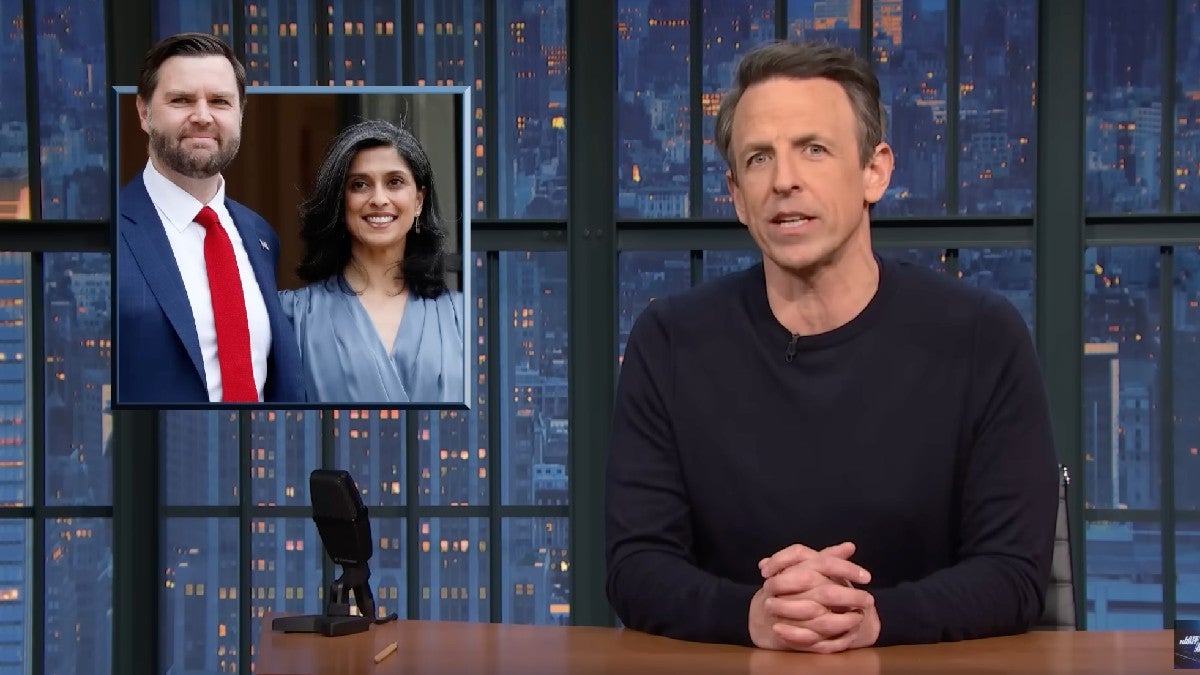 Seth Meyers Jokes JD Vance Is Attending Olympics Opening Ceremony to ‘Shop for New Countries to Threaten’ | Video