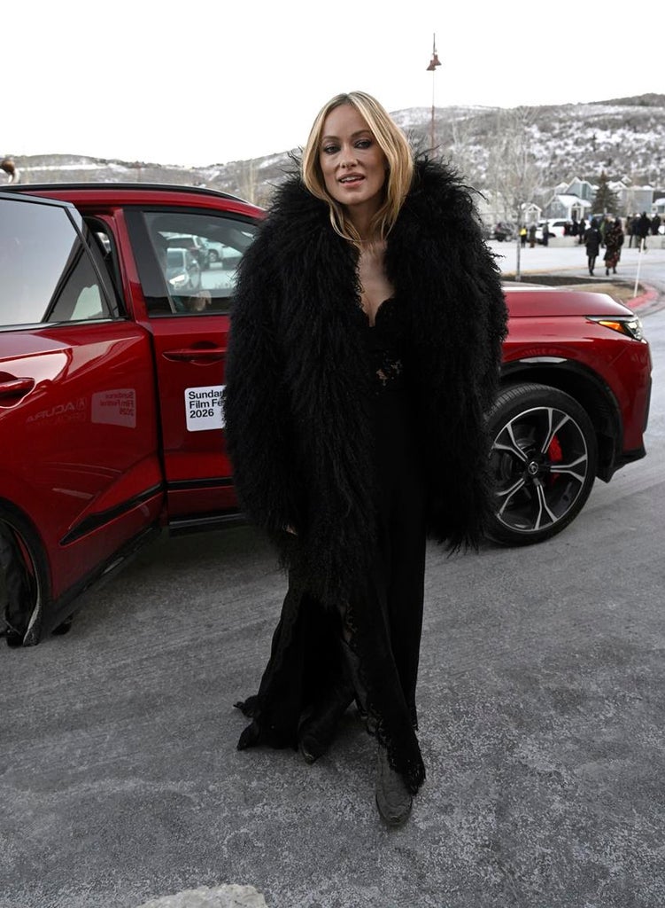 Olivia Wilde wearing a coat by Auter at the 2026 Sundance Film Festival on Jan. 24, 2026 in Park City, Utah. Source: Getty