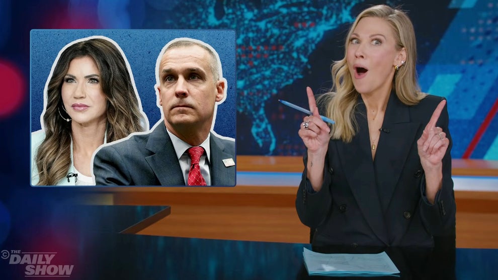 Desi Lydic hosts the Feb. 24, 2026 edition of "The Daily Show" (Comedy Central)