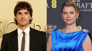 A split image of Jacob Elordi at the Oscar Nominees Luncheon (Left) and Jessie Buckley at the BAFTAs (Right)