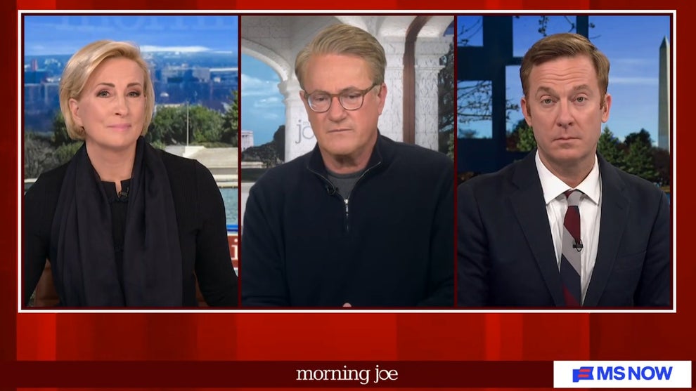 Mika Brzezinski, Joe Scarborough and Jonathan Lemire host the Feb. 2, 2026 edition of "Morning Joe" (Credit: MS NOW)
