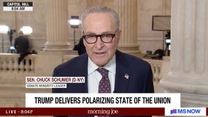 Senate Minority Leader Chuck Schumer appears as a guest on the Feb. 25, 2026 edition of "Morning Joe" (MS NOW)