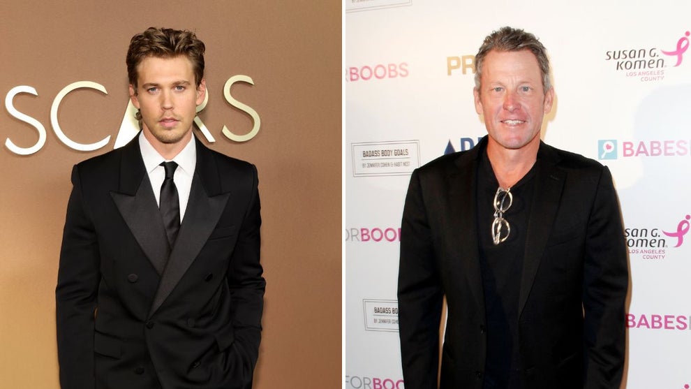 Austin Butler (Credit: Amy Sussman/Getty Images) and Lance Armstrong (Credit: Tibrina Hobson/Getty Images for Babes for Boobs)