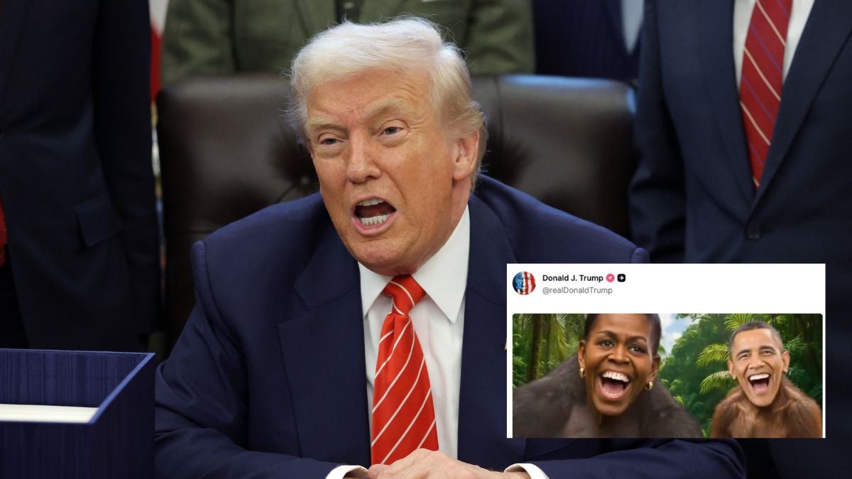 Trump defende vídeo que retrata Obamas como macacos