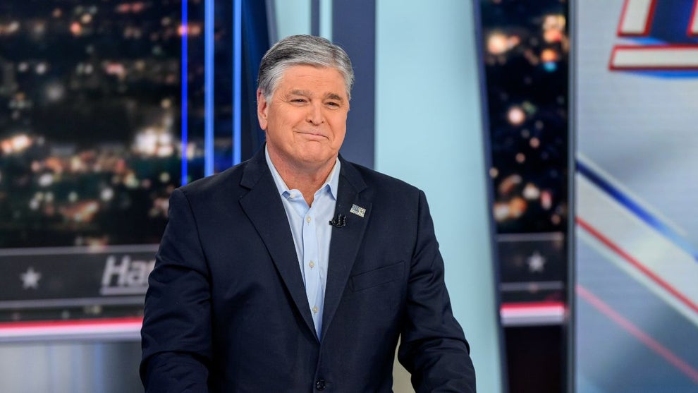 Sean Hannity on "Hannity" at Fox News Channel Studios (Credit: Roy Rochlin/Getty Images)