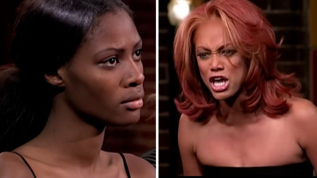 Tiffany Richardson and Tyra Banks on "America's Next Top Model" (UPN/"Reality Check: Inside America's Next Top Model" screenshot, Netflix)
