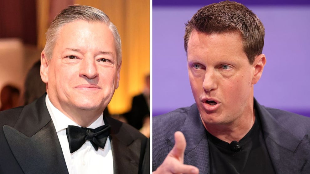 Ted Sarandos, David Ellison (Credit: Getty Images)