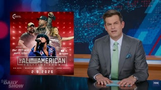 ‘Daily Show’ Audience Howls as Michael Kosta Roasts Turning Point Halftime Show: ‘A Real Who’s Who of … Who?’ | Video