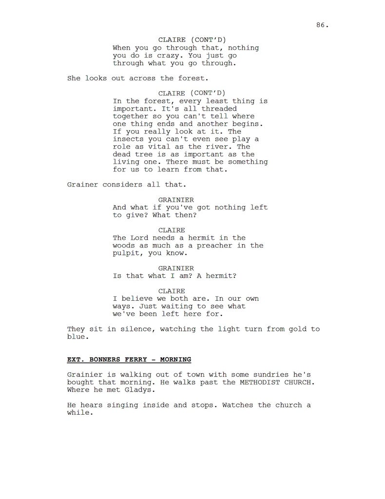 Train Dreams screenplay - 2