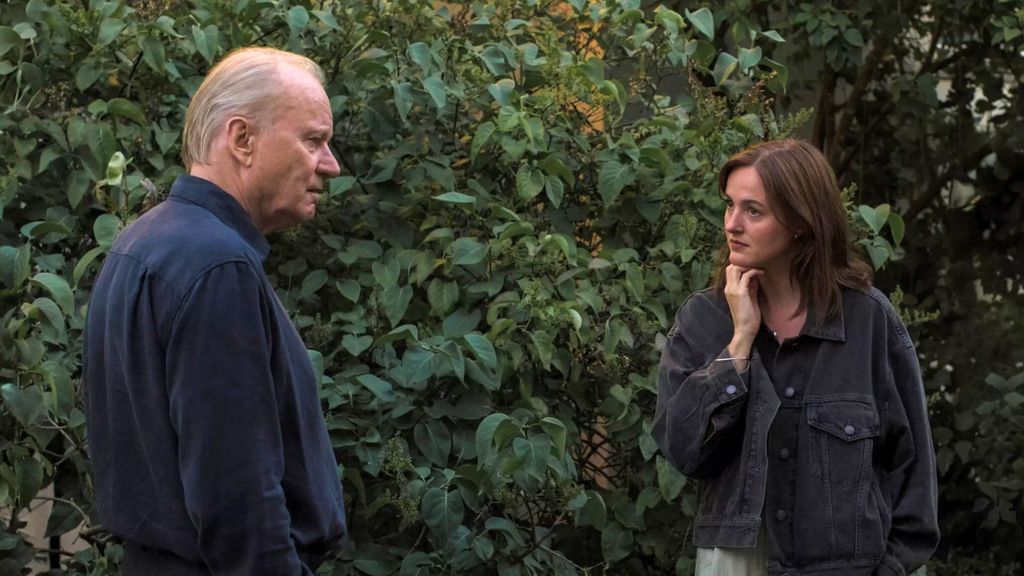 Stellan Skarsgård and Renate Reinsve in "Sentimental Value" (Neon)