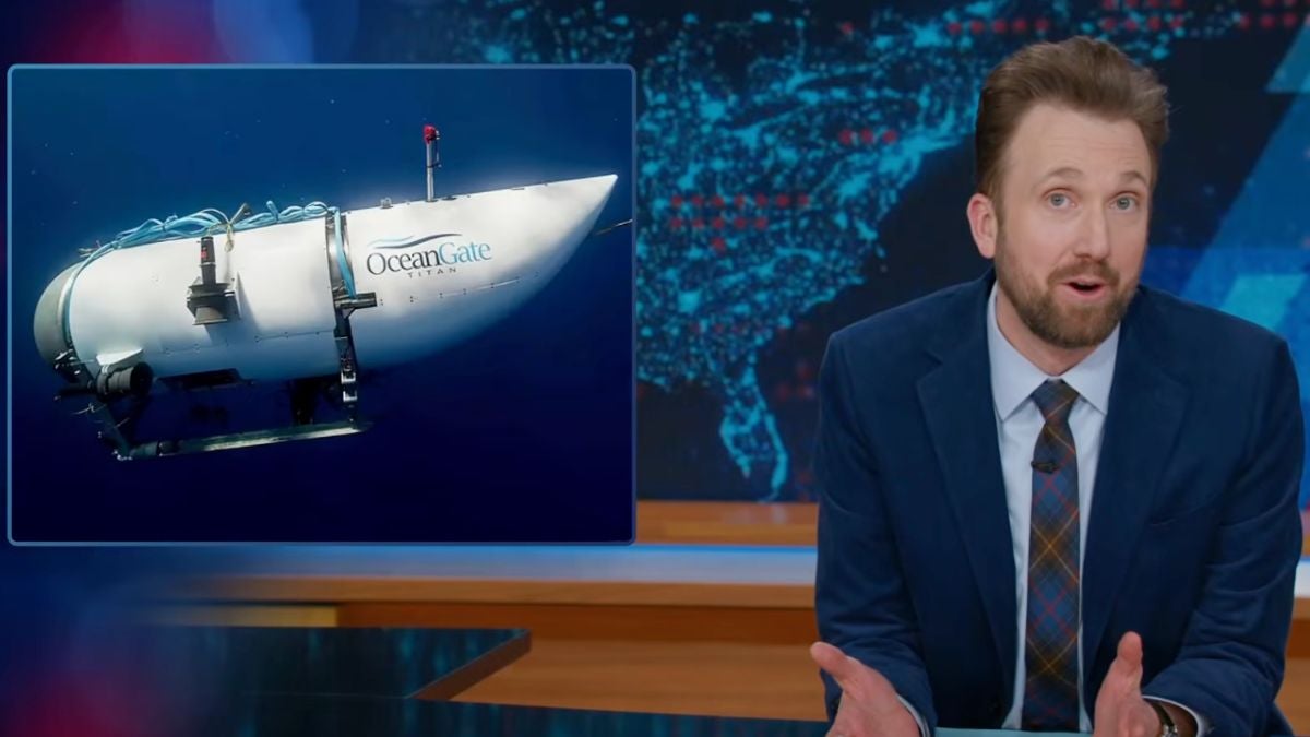 O público de ‘The Daily Show’ geme depois de morder a piada do submersível Titan