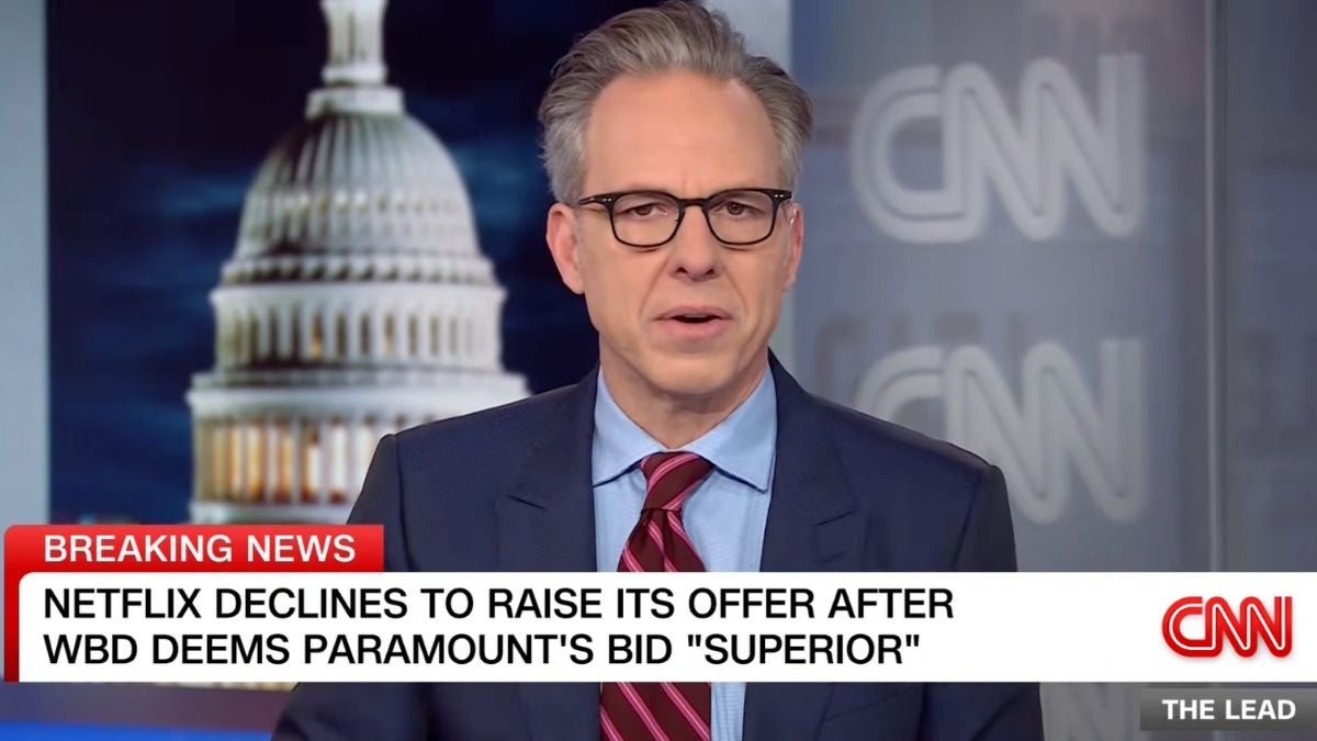 Jake Tapper é âncora do Paramount-WBD News para CNN Peers on Air