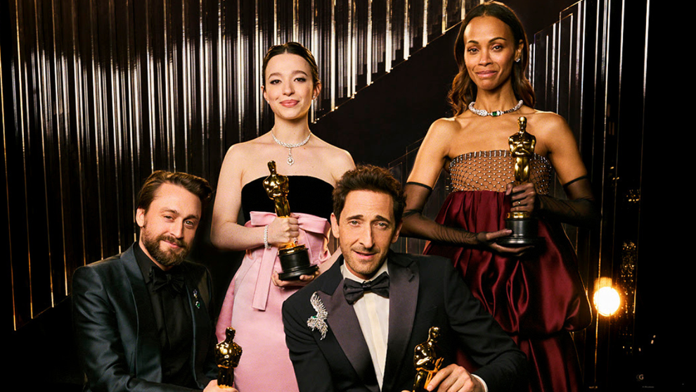 Kieran Culkin, Mikey Madison, Adrien Brody and Zoe Saldaña (AMPAS)