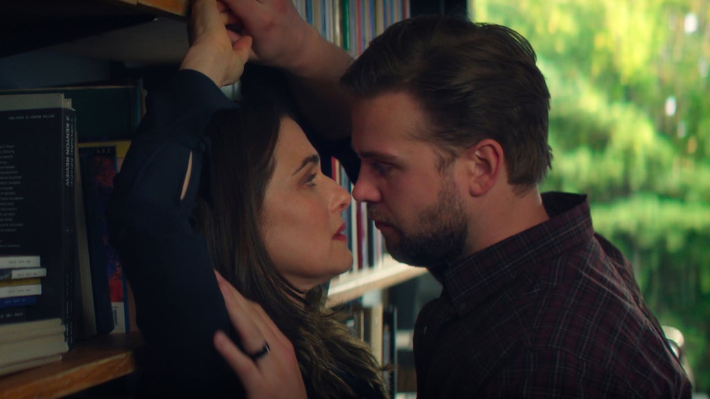 Rachel Weisz and Leo Woodall in "Vladimir" (Netflix)