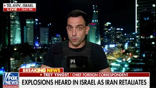 Fox News Correspondent Trey Yingst Rushes to Safety as Live Bombs Fall on Tel Aviv: ‘Massive Explosions Right Now’ | Video