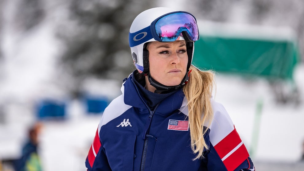 Lindsey Vonn of Team United States during the course inspection before the Downhill Training of the Milano Cortina 2026 Winter Olympic Games at Tofane Alpine Skiing Centre on February 6, 2026 in Cortina d'Ampezzo, Italy