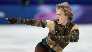 Ilia Malinin of Team United States competes in Men's Single Skating - Short Program Team Event on day one of the Milano Cortina 2026 Winter Olympic games at Milano Ice Skating Arena on February 07, 2026 in Milan, Italy