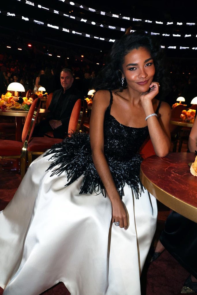 Olivia Dean wears Chanel at 2026 Grammys in Los Angeles, California. Source: Getty