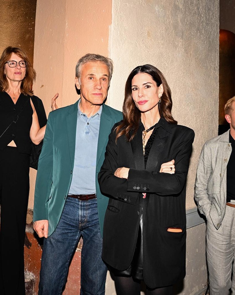 Christoph Waltz and Julia Stoschek at the opening of What a Wonderful World: An Audiovisual Poem, 2026. Source: BFA/Julia Stoschek Foundation