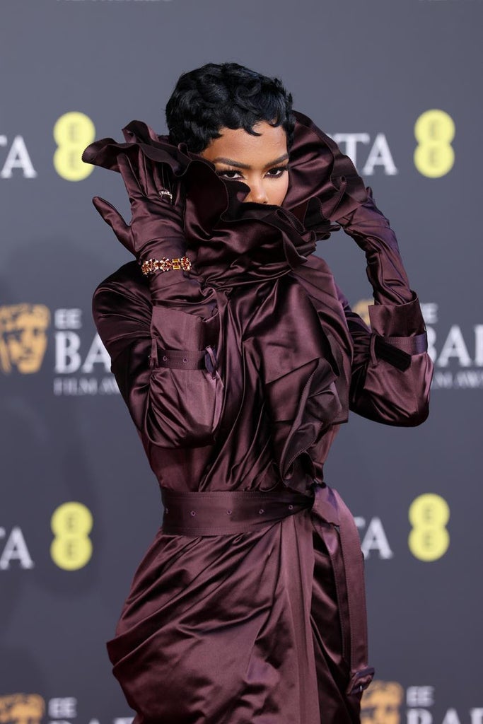 Tayana Taylor in Burberry. Source: Getty
