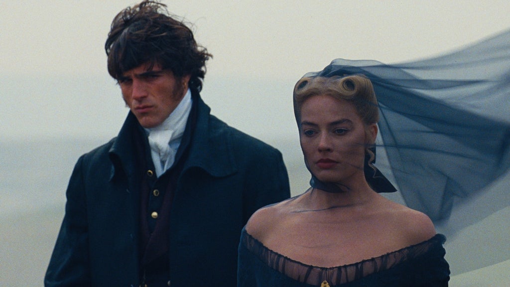 Jacob Elordi and Margot Robbie in "Wuthering Heights" (Warner Bros.)