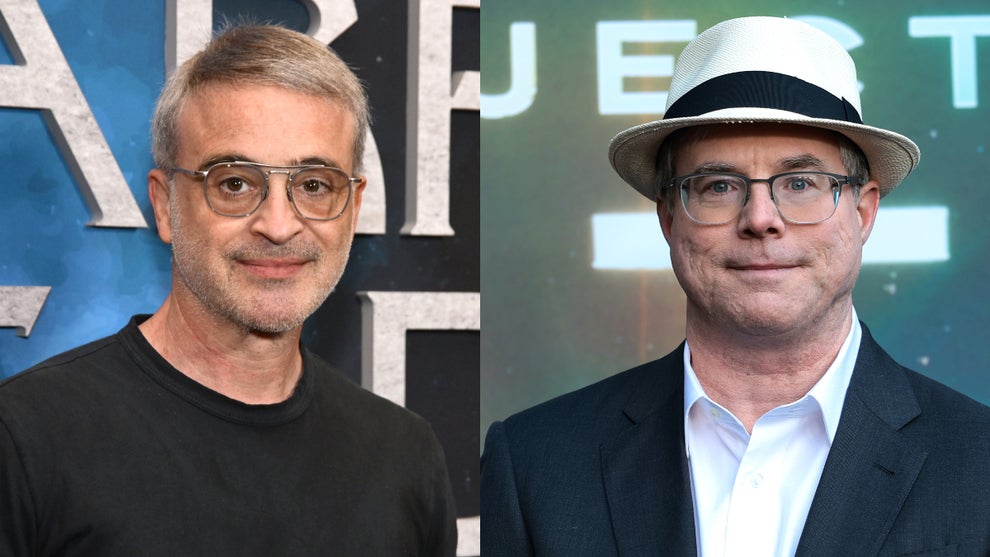 Alex Kurtzman (left) and Andy Weir (right)