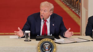 Donald Trump at a White House College Sports Roundtable
