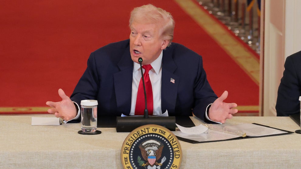 Donald Trump at a White House College Sports Roundtable