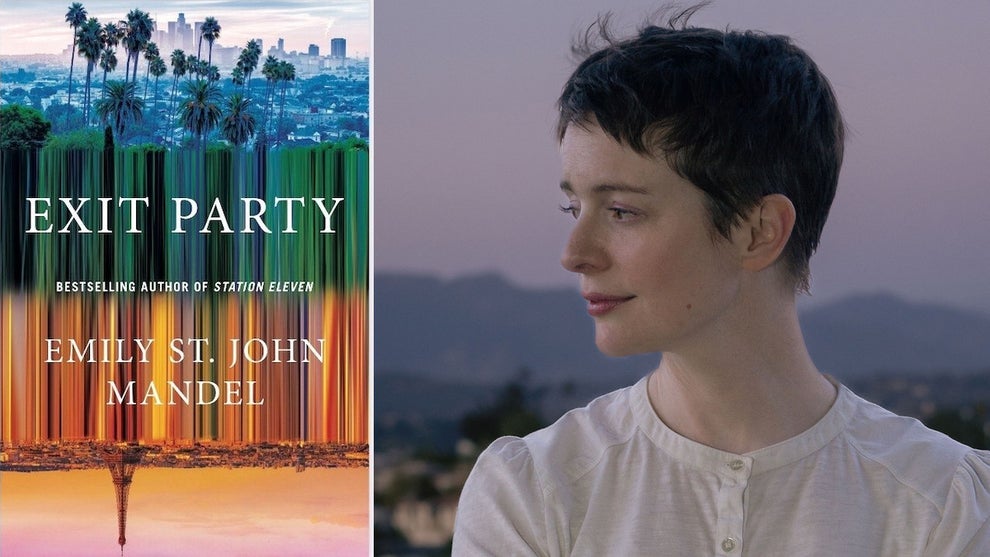 "Exit Party" and author Emily St. John Mandel (JiaHao Peng)