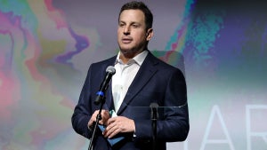 Jeffrey A. Hirsch, Starz president and CEO, speaks onstage during the final season premiere of "Outlander" in New York City. (Jamie McCarthy/Getty Images)