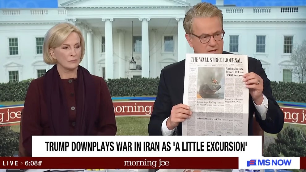 Mika Brzezinski and Joe Scarborough host the March 12, 2026 edition of "Morning Joe" (MS NOW)