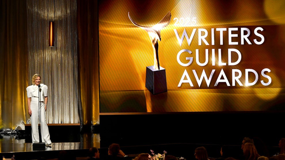 Rhea Seehorn speaks onstage during the 2025 Writers Guild Awards Los Angeles Ceremony on Feb. 15, 2025. (Alberto E. Rodriguez/Getty Images)