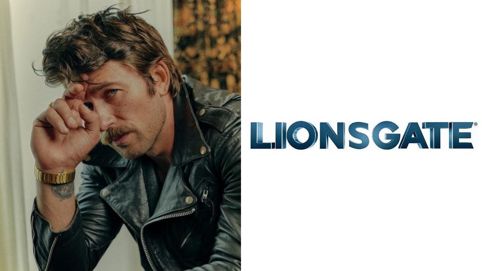 Brandon Sklenar (Credit: Leo Jacob) and Lionsgate logo (Credit: Lionsgate)