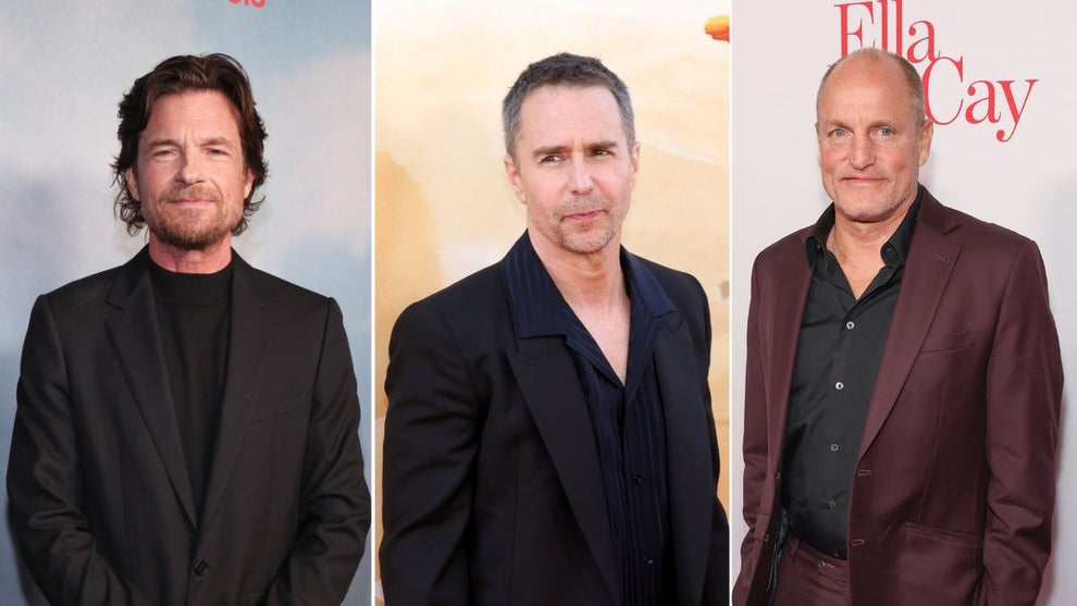 Jason Bateman (Credit: Araya Doheny/Getty Images for HBO), Sam Rockwell (Credit: Kevin Winter/Getty Images) and Woody Harrelson (Credit: Rodin Eckenroth/Getty Images for 20th Century Studios)