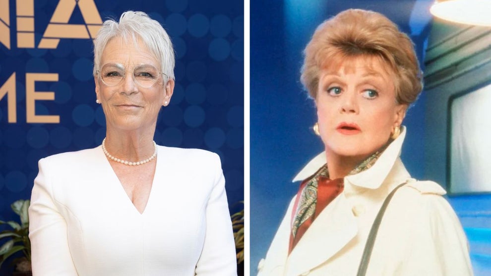Jamie Lee Curtis (Credit: Steve Jennings/Getty Images) and "Murder She Wrote" (Credit: CBS)