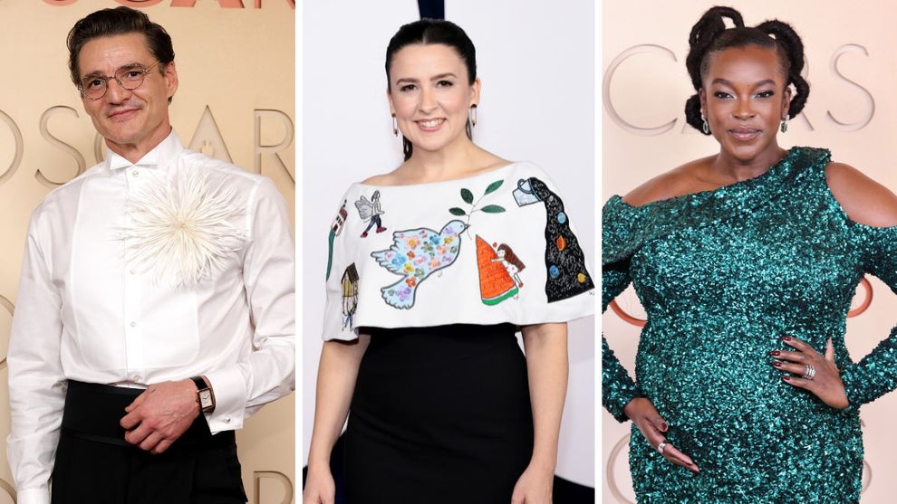 Pedro Pascal (Credit: by Kevin Mazur/Getty Images), Rachel Griffin Accurso (Credit: Dimitrios Kambouris/Getty Images for Glamour) and Wunmi Mosaku (Credit: Julian Hamilton/Getty Images)