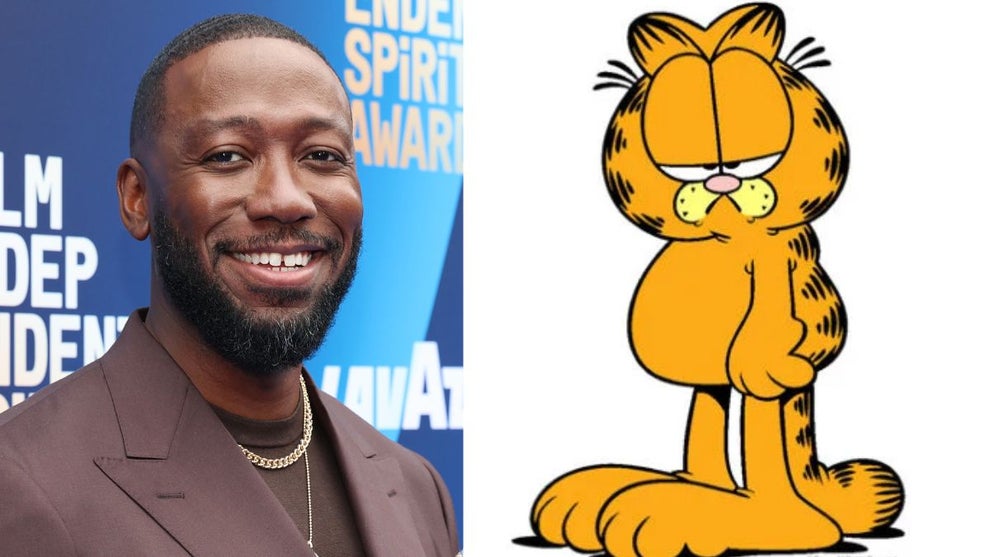 Lamorne Morris and Garfield the Cat (Credit: Getty Images)