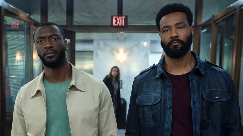 Aldis Hodge as Alex Cross and Isaiah Mustafa as John Sampson in "Cross" Season 2 (Prime Video)