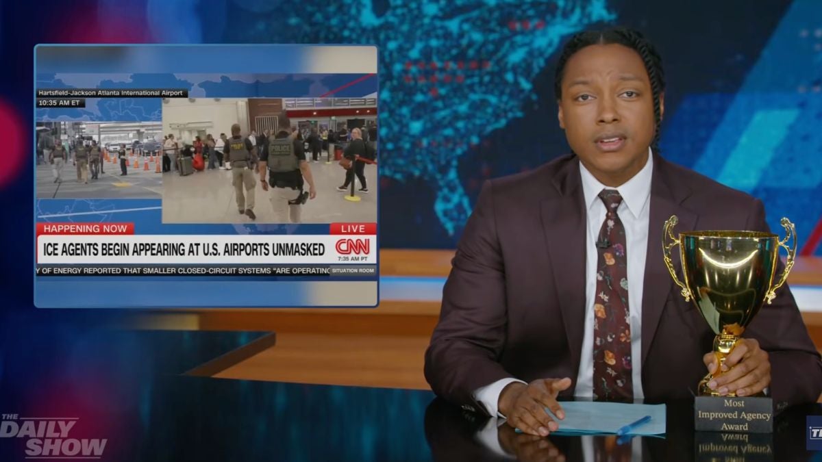 ‘The Daily Show’ Names ICE the ‘Most Improved Agency’ for ‘Doing Nothing’ at Airports Amid Partial Shutdown | Video