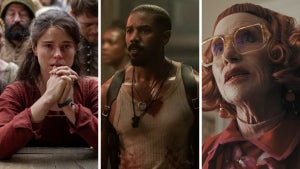 "Hamnet," "Sinners" and "Weapons" (Credit: Focus Features/Warner Bros.)