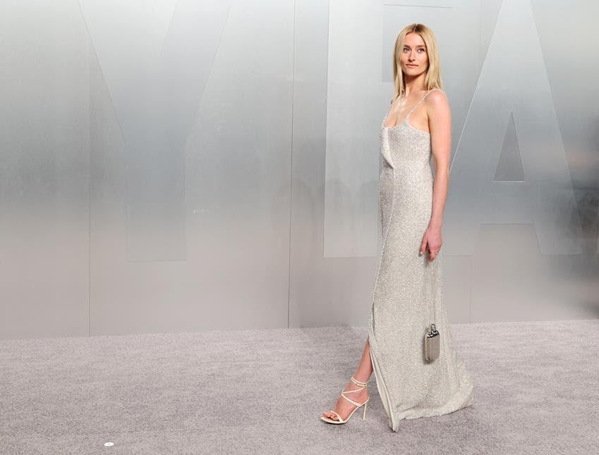 Sarah Pidgeon wears Calvin Klein at the 2026 Vanity Fair Oscar Party Hosted by Mark Guiducci at Los Angeles County Museum of Art on March 15, 2026 in Los Angeles, Calif. Source: Getty