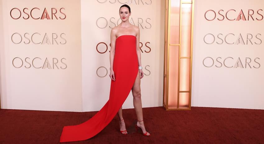 Renate Reinsve wears custom Louis Vuitton. Source: Getty