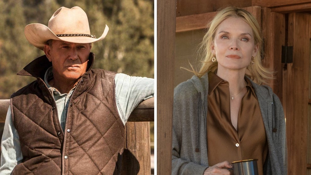 Kevin Costner in "Yellowstone" and Michelle Pfeiffer in "The Madison" (Paramount)